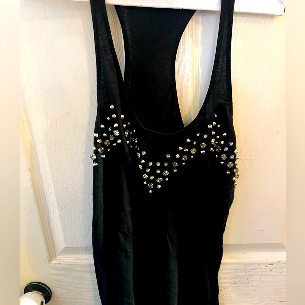 Express black edgy tank